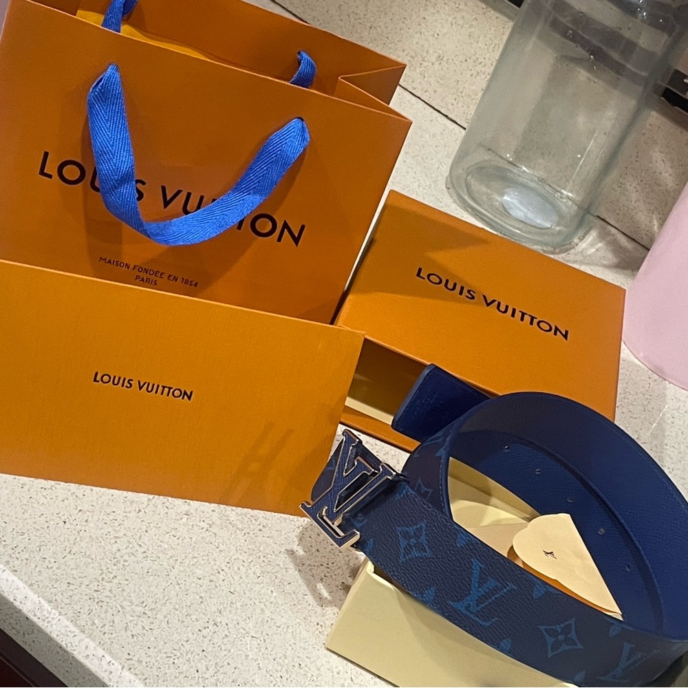 Louis Vuitton Blue Belt Accessories brand new